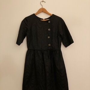 Chic Black Midi Dress with Button Detail by Jovovich Hawk.